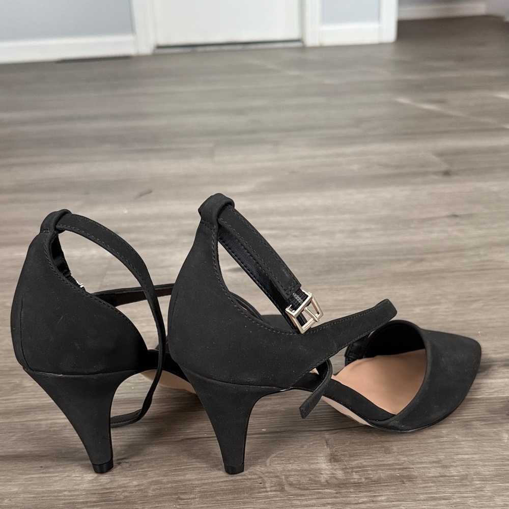 Call It Spring Black Strappy Heels - Picture 2 of 4